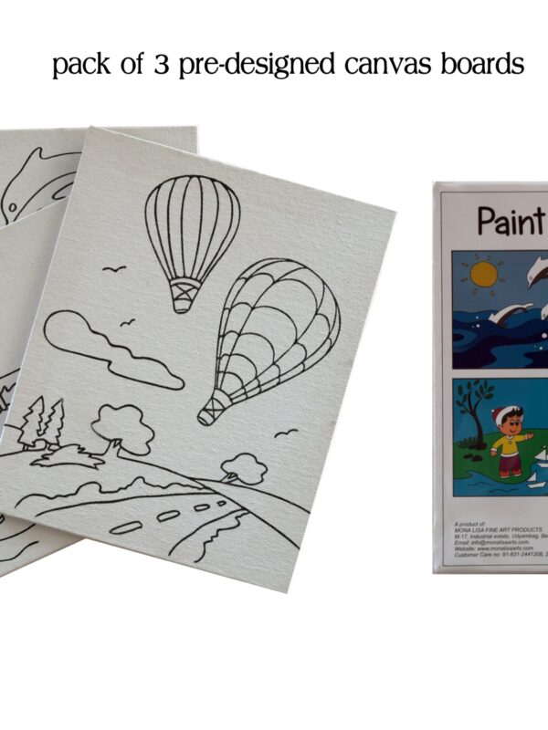 PRE DESIGNED CANVAS BOARDS - Pack of 3